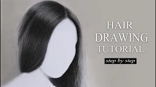 how to draw realistic hair.