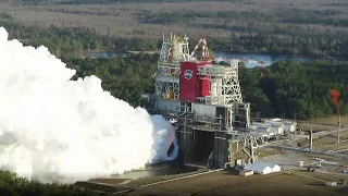 In full: Nasa fire tests moon rocket engine Artemis for second time