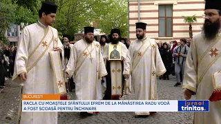 Racla cu moaștele Sfântului Efrem de la Mănăstirea Radu Vodă a fost scoasă pentru închinare