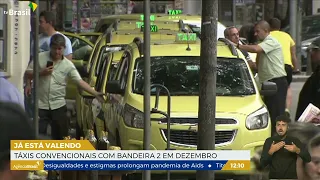 RJ | Táxis já estão autorizados a cobrar bandeira 2 de fim de ano