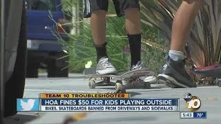 Chula Vista homeowners face HOA fines for children playing on driveway, sidewalk