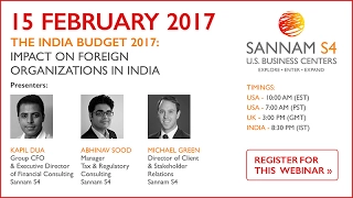 Webinar Recording: The India Budget 2017 (February 15, 2017)