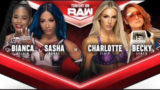 Becky Lynch & Charlotte Vs. Sasha Banks & Bianca Belair WWE Raw Live Stream Watch Along Reactions