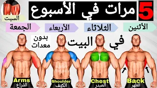 خطة تدريبية فعالة للجسم كامل في المنزل بدون اوزان [ للمبتدئين وللمتقدمين ] تكبير كمال الاجسام