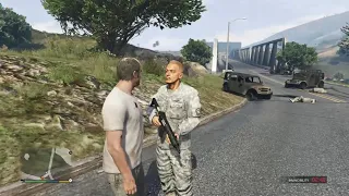 GTA 5: Trevor Taunting Soldiers!