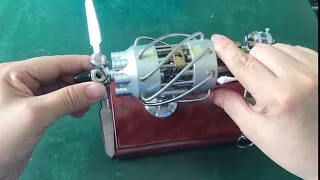 16-cylinder Stirling engine model operating procedure video