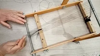 Как заправить нитку для плетения гердана на  станоке