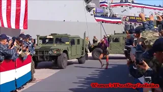 WWE Tribute to the Troops Absulution vs Mickie, Sasha &