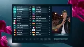 BBC - Eurovision 2013 final - full voting & winning Denmark