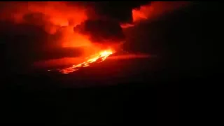 Извержение вулкана Вольф на Галапагосах