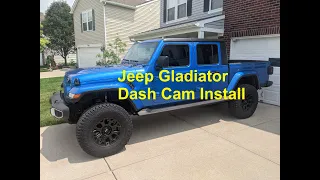 2021 Jeep Gladiator Dash Cam Install with tool requirements and fuse location for power