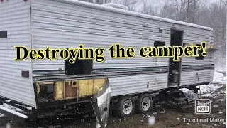 Turning a Camper Into a Car Trailer pt 1