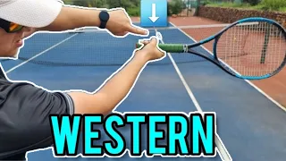 How do I hit or swing with a FULL WESTERN FOREHAND GRIP | All you need to know