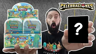 POR FIN LA CONSIGO! - APERTURA CARTAS POKEMON DE MINI LATAS DE CELEBRACIONES - 25 ANIVERSARIO