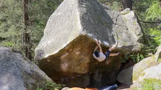 L'Effondrement des Civilisations  7b 7a+ / Apremont Sanglier  (fontainebleau)