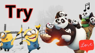 Try | Kung Fu Panda 3 | Patrick Brasca派偉俊 ft. Jay Chou周杰伦 | Funny Cute Song Music | Minions Singing