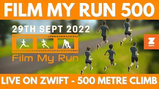 Treadmill at 12% INCLINE! | Film My Run 500 | Zwift Run Channel