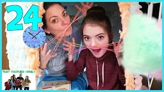 24 Hours In Cotton Candy Box Fort🍭📦 / That YouTub3 Family