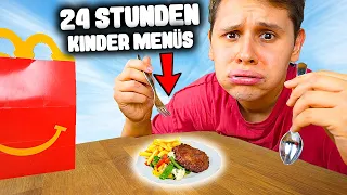 PEINLICH😅 - 24 STUNDEN nur KINDER MENÜS BESTELLEN😩🍔