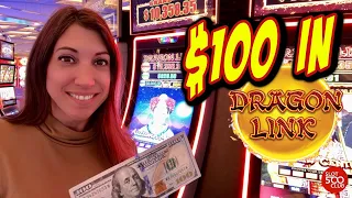 I Gambled $100 into Dragon Link Slot Machine in Las Vegas