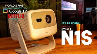 JMGO N1S | The World's First Triple Laser Projector with Google TV & Netflix