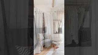 Curtains instead of doors for a dressing room * Портьеры вместо дверей для гардеробной