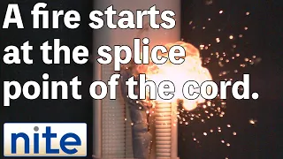 【nite-ps】Air conditioner: 3.A fire starting from the splice point of a cord