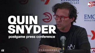 Hawks vs. Celtics Postgame Press Conference: Quin Snyder