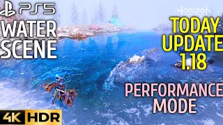Water Graphics Horizon Forbidden West Update 1.18 Patch PS5 Performance Mode Gameplay 4K 60FPS HDR