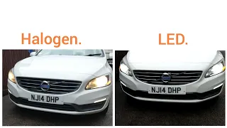 How to Change & Upgrade Headlights to LED Osram bulbs Xenon HID Canbus on Volvo S60 V60 V70 V40