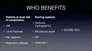 PART 4 - Regional analgesia for pain after rib fracture and chest trauma