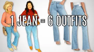 How to Style Bootcut Jeans for Women Over 40 | 1 Jean 6 Ways