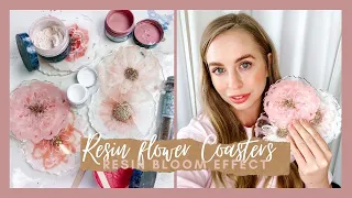 Resin flower coaster how to create the bloom effect 3 DIFFERENT WAYS