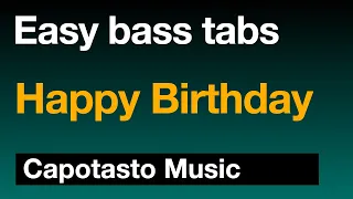 Happy Birthday To You | Bass tabs melody