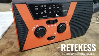 RETEKESS HR12W Hand Crank Emergency Radio Review (Tagalog)