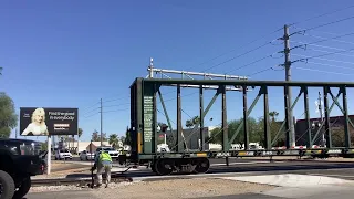 Tempe Local train pulls out and passes Chandler Blvd