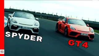 Porsche 718 Cayman GT4 and 718 Boxster Spyder Test Drive By Racecar Drivers