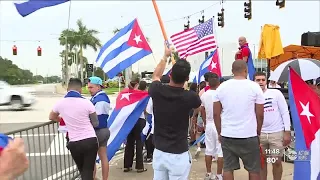 Cuban Americans continue Tampa protests into fourth night