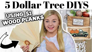 Genius Dollar Tree DIYS Using $1 WOOD PLANKS!?!?! | NEW DIY DOLLAR TREE 2021 | Krafts by Katelyn