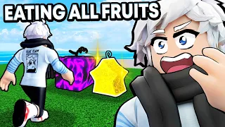 Eating Every DEVIL FRUIT I Find In Blox Fruits (Roblox)