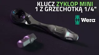 Klucz z grzechotką do bitów nasadek SB 1/4" WERA 05073230001 | ZYKLOP MINI