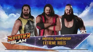 WWE 2K18 - Seth Rollins vs. AJ Styles vs. Braun Strowman Universal Title