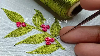 ആരി aari load stitch leaf filling with Silk thread|aari embroidery Malayalam