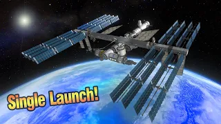 KSP: Building the International Space Station in ONE Launch!