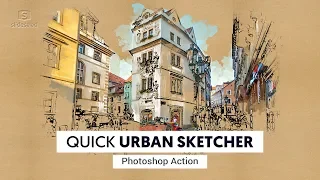 Quick Urban Sketcher Photoshop Action Tutorial - SlideSalad
