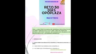 REPASO TEMA1 OPOSICIONES MAGISTERIO PRIMARIA  (1ª Parte)