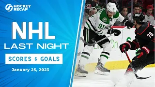 NHL Last Night: All 25 Goals and Scores on January 25, 2023