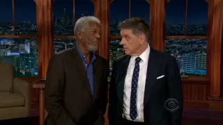 Craig Ferguson interrogates Morgan Freeman (very funny)