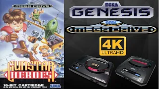 Gunstar Heroes | GENESIS/MEGA DRIVE | Ultra HD 4K/60fps🔴| Longplay Walkthrough Full Movie Game