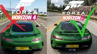 Forza Horizon 5 vs 4 Engine Sounds Comparison (Mercedes AMG GT R)